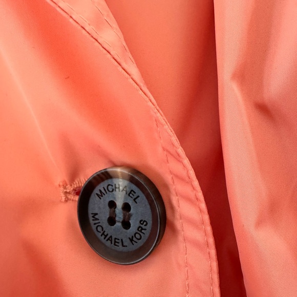 Michael Kors Coral Double-Breasted Trench Coat - Picture 3 of 7